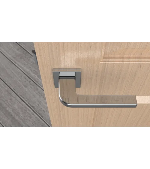 Polished chrome ISMENA door handle designer handle