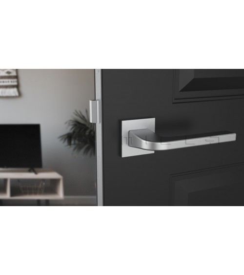 Satin chrome ISMENA door handle designer handle