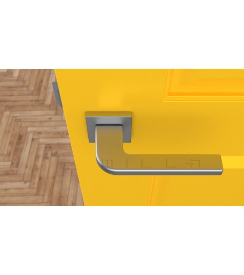 Satin chrome ISMENA door handle designer handle