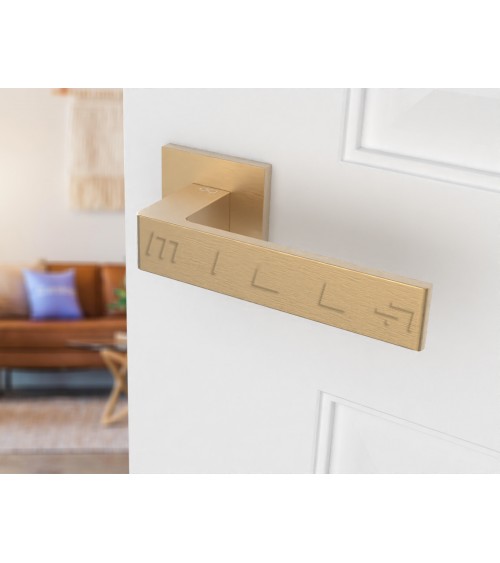 Matt gold Apollo door handle designer handle