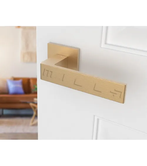 Matt gold Apollo door handle designer handle