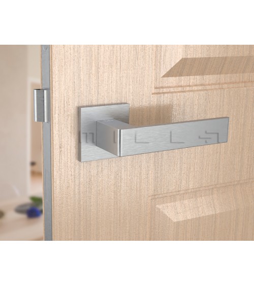 Brushed chrome Apollo door handle designer handle
