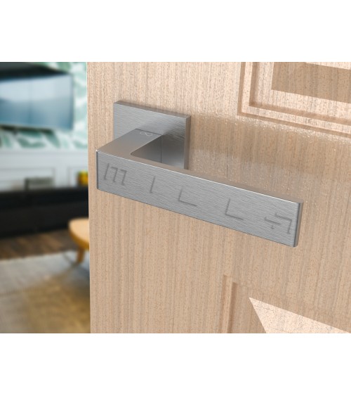 Brushed chrome Apollo door handle designer handle