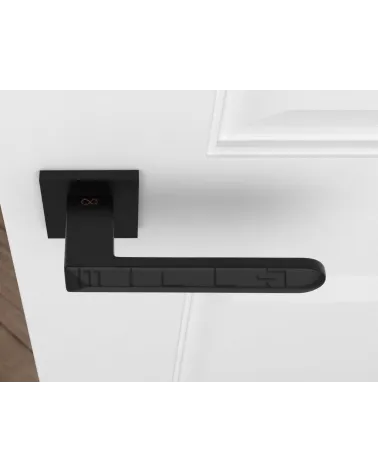 Contemporary square Zamak door handle Bohema - designer handle