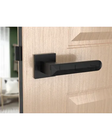 Contemporary square Zamak door handle Bohema - designer handle