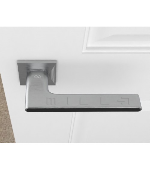 Black and gold Ferrara square door handle - designer handle
