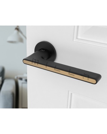 Ferrara modern round Zamak door handle