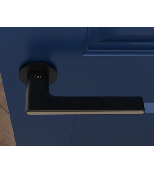 Modern round door handle in Zamak Ferrara - design handle
