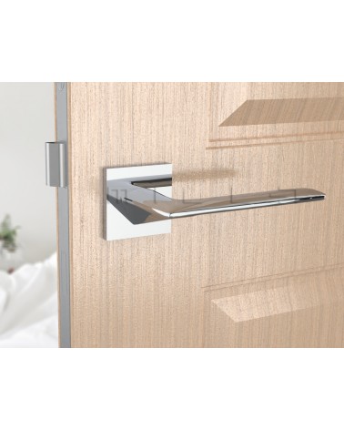 Line GIULIA design door handle colour 1 front view mounted on a door