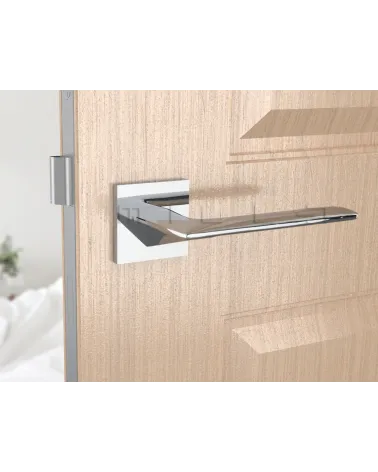 Line GIULIA design door handle colour 1 front view mounted on a door