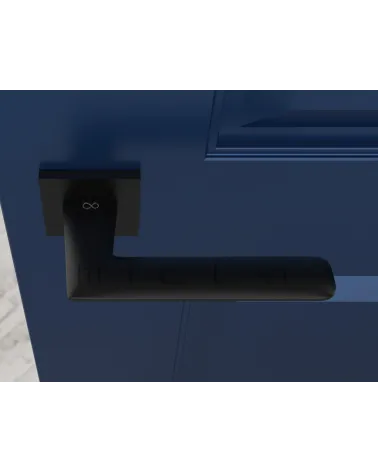 Zamak door handle Line GIULIA design handle design handle top view mounted on a door