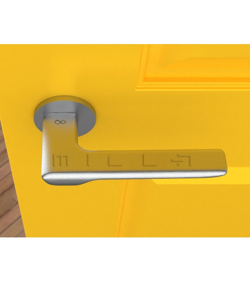 LIGNE brushed chrome door handle design handle