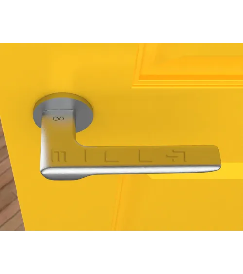 LIGNE brushed chrome door handle design handle