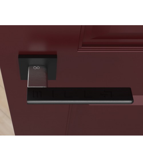 Black NICOLA square door handle - design handle