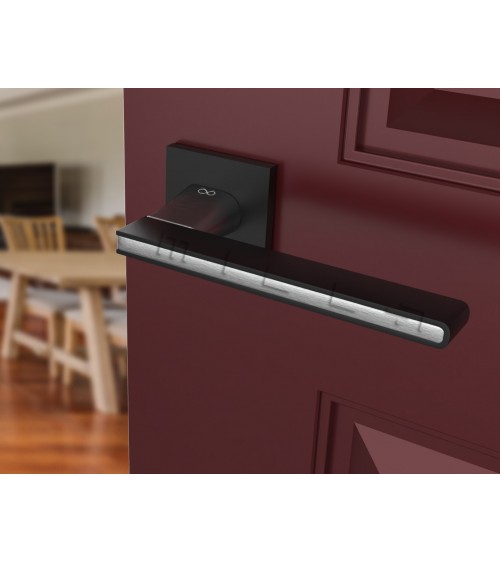 Black NICOLA square door handle - design handle