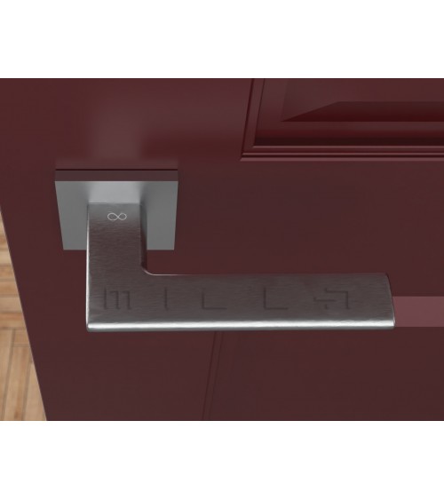 Brushed chrome Shark door handle - designer handle