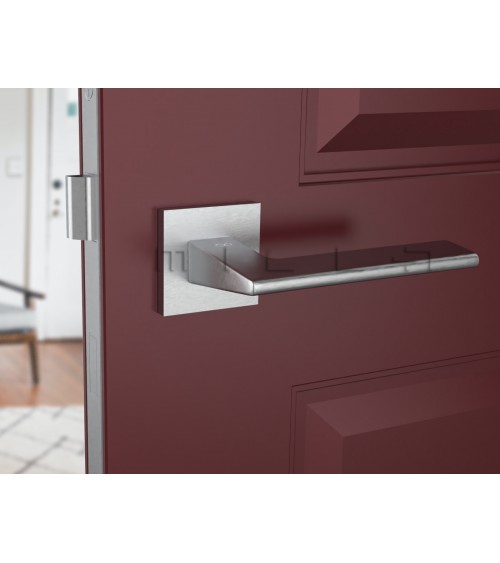 Brushed chrome Shark door handle - designer handle