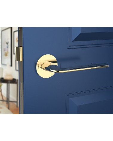 Polished gold Stinger door handle - designer handle