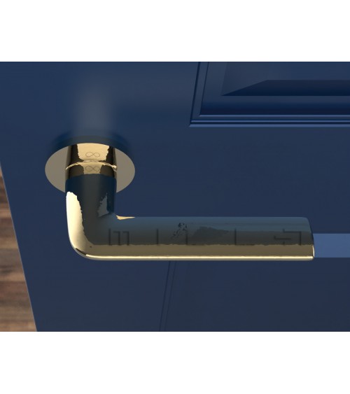 Polished gold Stinger door handle - designer handle