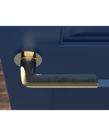 Polished gold Stinger door handle - designer handle