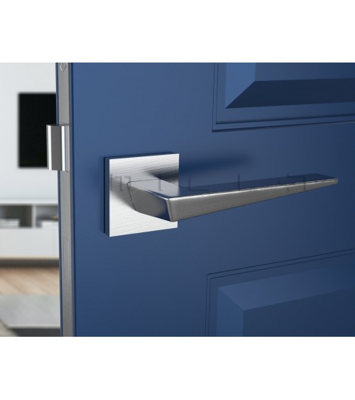 Brushed chrome VEGA door handle - designer handle