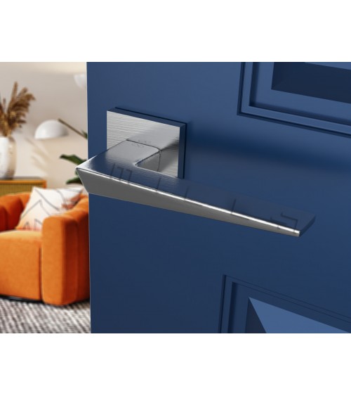 Brushed chrome VEGA door handle - designer handle
