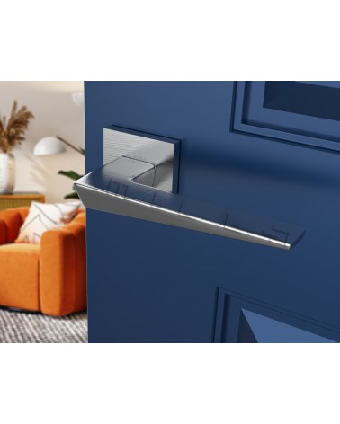 Brushed chrome VEGA door handle - designer handle