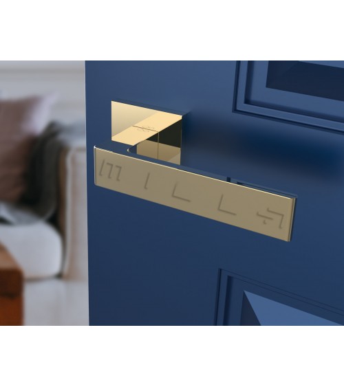 Polished gold Apollo door handle designer handle
