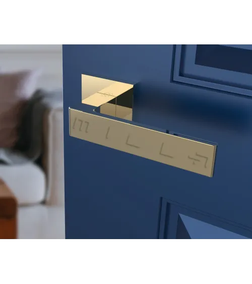 Polished gold Apollo door handle designer handle