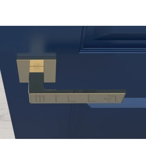 Polished gold Apollo door handle designer handle