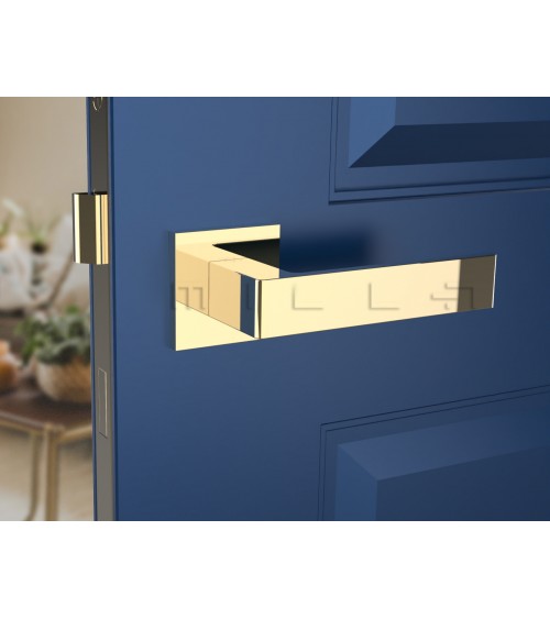 Polished gold Apollo door handle designer handle
