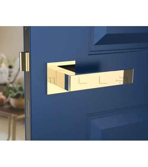 Polished gold Apollo door handle designer handle