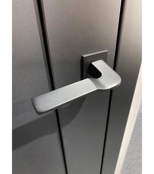 Polished chrome LINE BALI door handle designer hardware