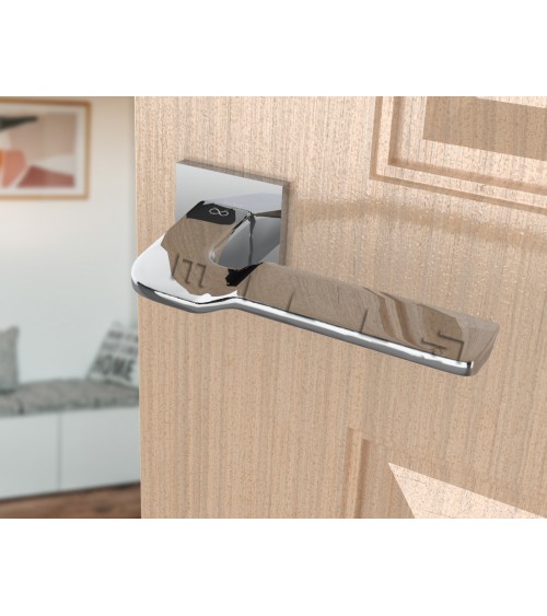 Polished chrome LINE BALI door handle designer hardware