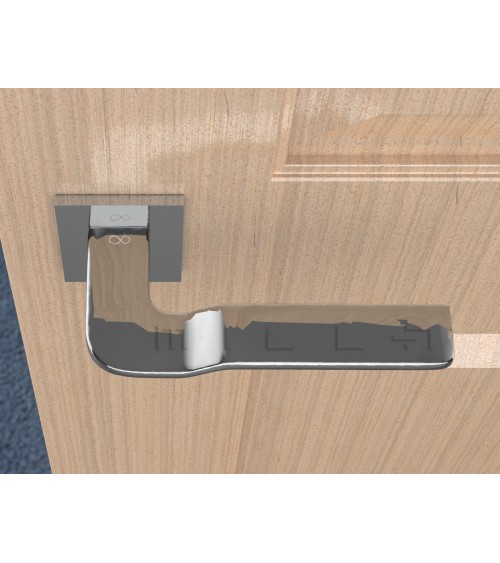 Polished chrome LINE BALI door handle designer hardware