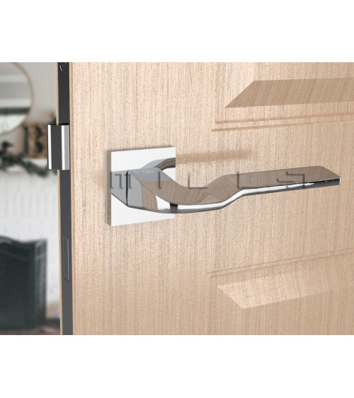 Polished chrome LINE BALI door handle designer hardware