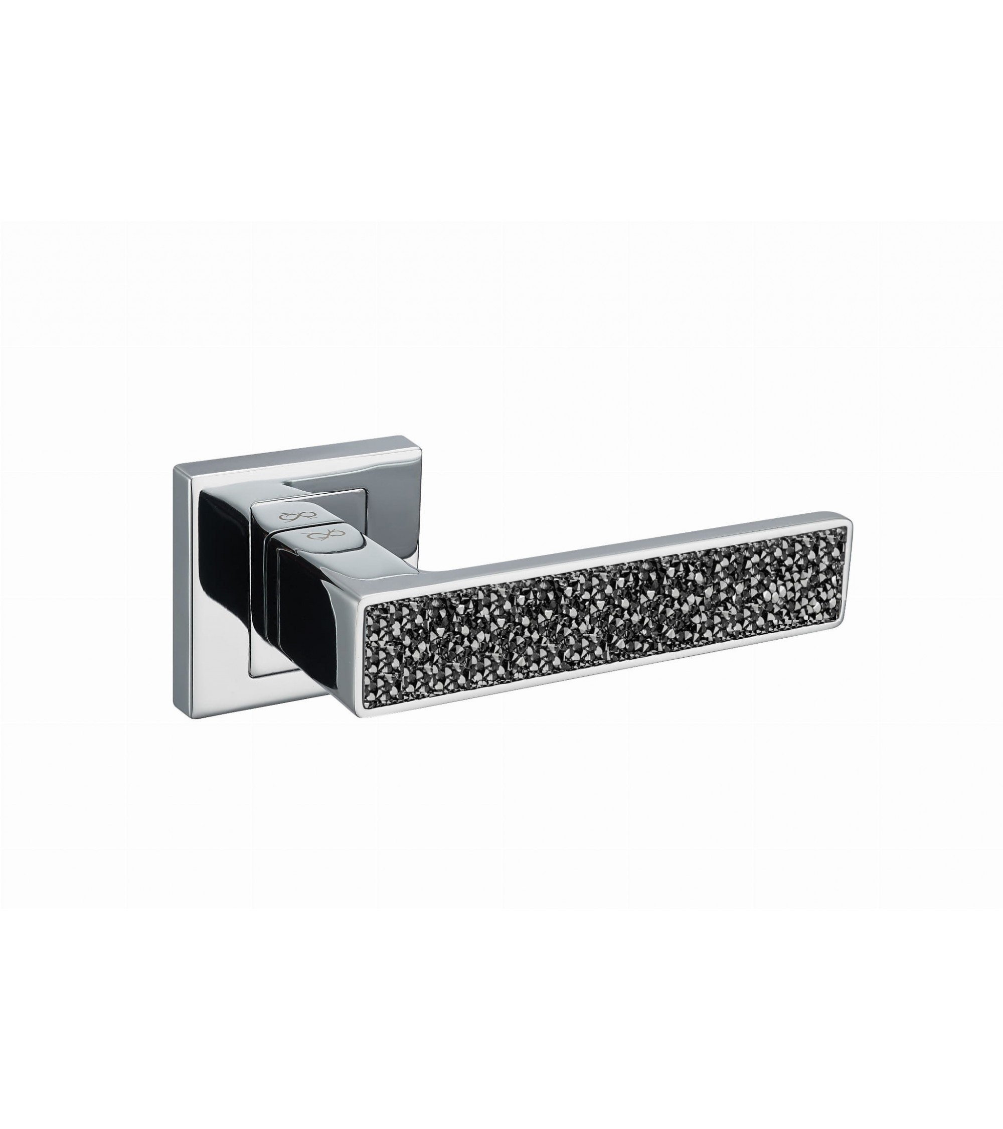 Polished chrome GLAMOUR door handle design ironmongery
