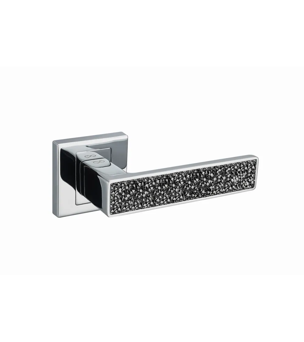 Polished chrome GLAMOUR door handle design ironmongery