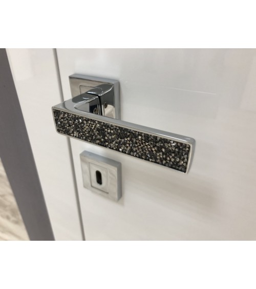 Polished chrome GLAMOUR door handle design ironmongery