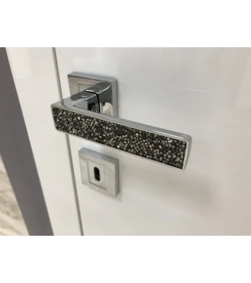 Polished chrome GLAMOUR door handle design ironmongery