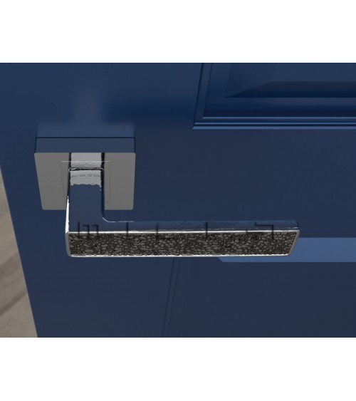 Polished chrome GLAMOUR door handle design ironmongery