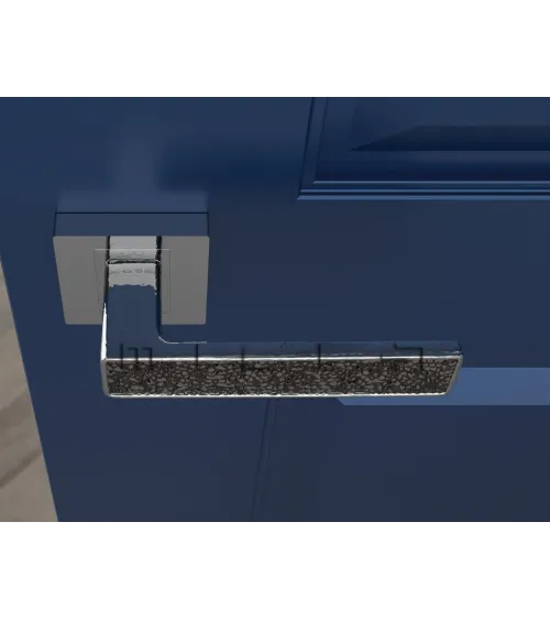 Polished chrome GLAMOUR door handle design ironmongery