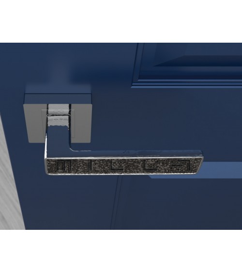 Polished chrome GLAMOUR door handle design ironmongery