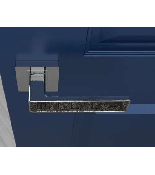 Polished chrome GLAMOUR door handle design ironmongery