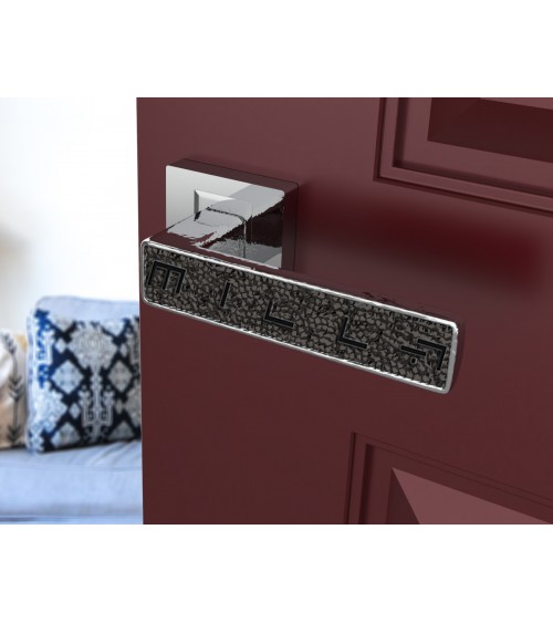 Polished chrome GLAMOUR door handle design ironmongery