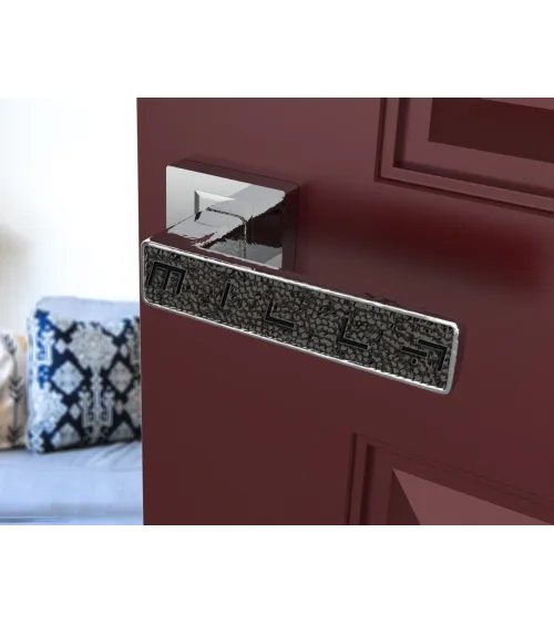 Polished chrome GLAMOUR door handle design ironmongery