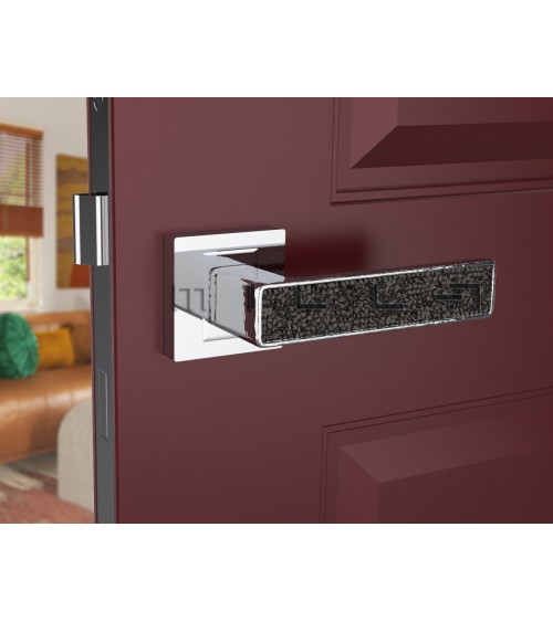 Polished chrome GLAMOUR door handle design ironmongery