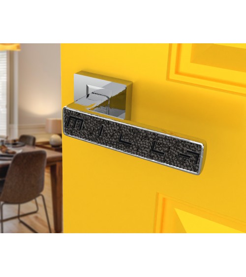Polished chrome GLAMOUR door handle design ironmongery