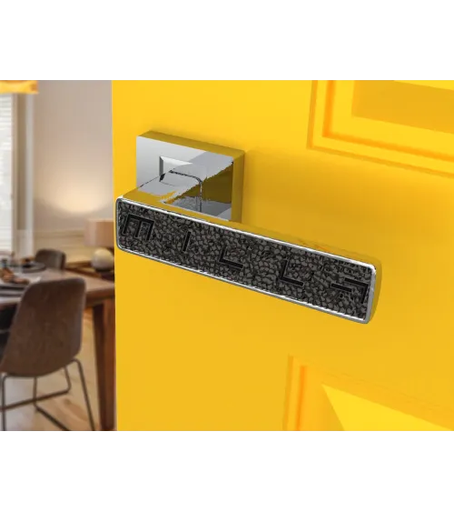Polished chrome GLAMOUR door handle design ironmongery