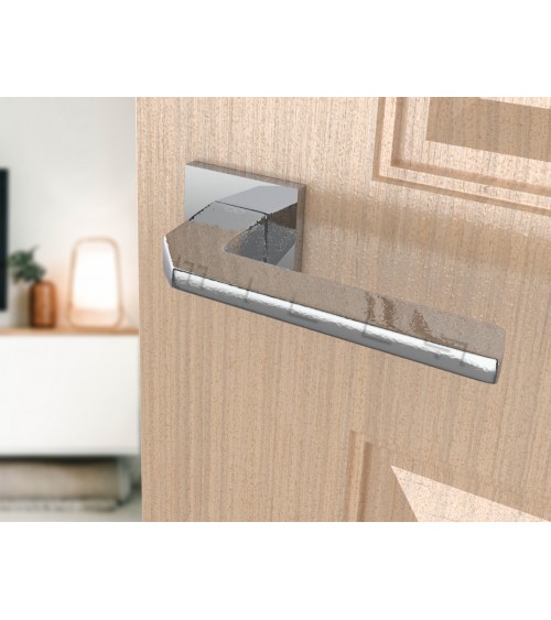 Polished chrome ETNA door handle designer hardware